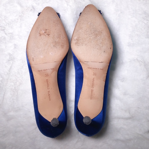 ❤️SOLD❤️Manolo Blahnik hangisi pumps royal blue 36 - Picture 7 of 10